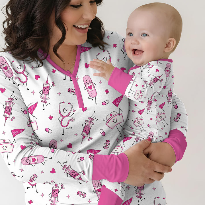 Cute Nurse Crew Bamboo Shorty Zippy