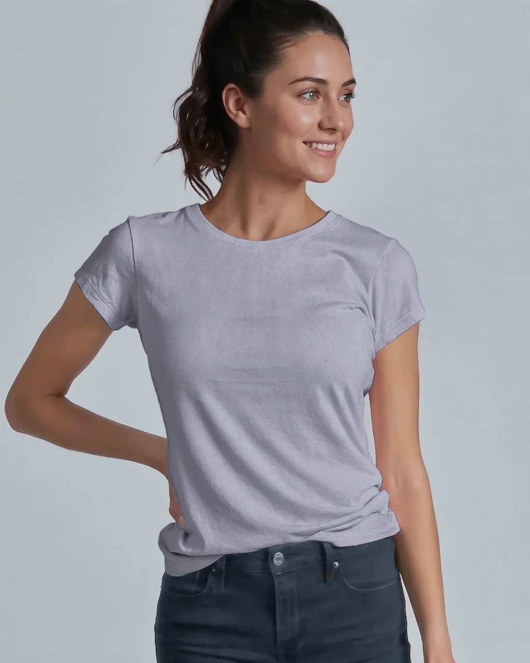 Solid Color Bamboo Women T-Shirt