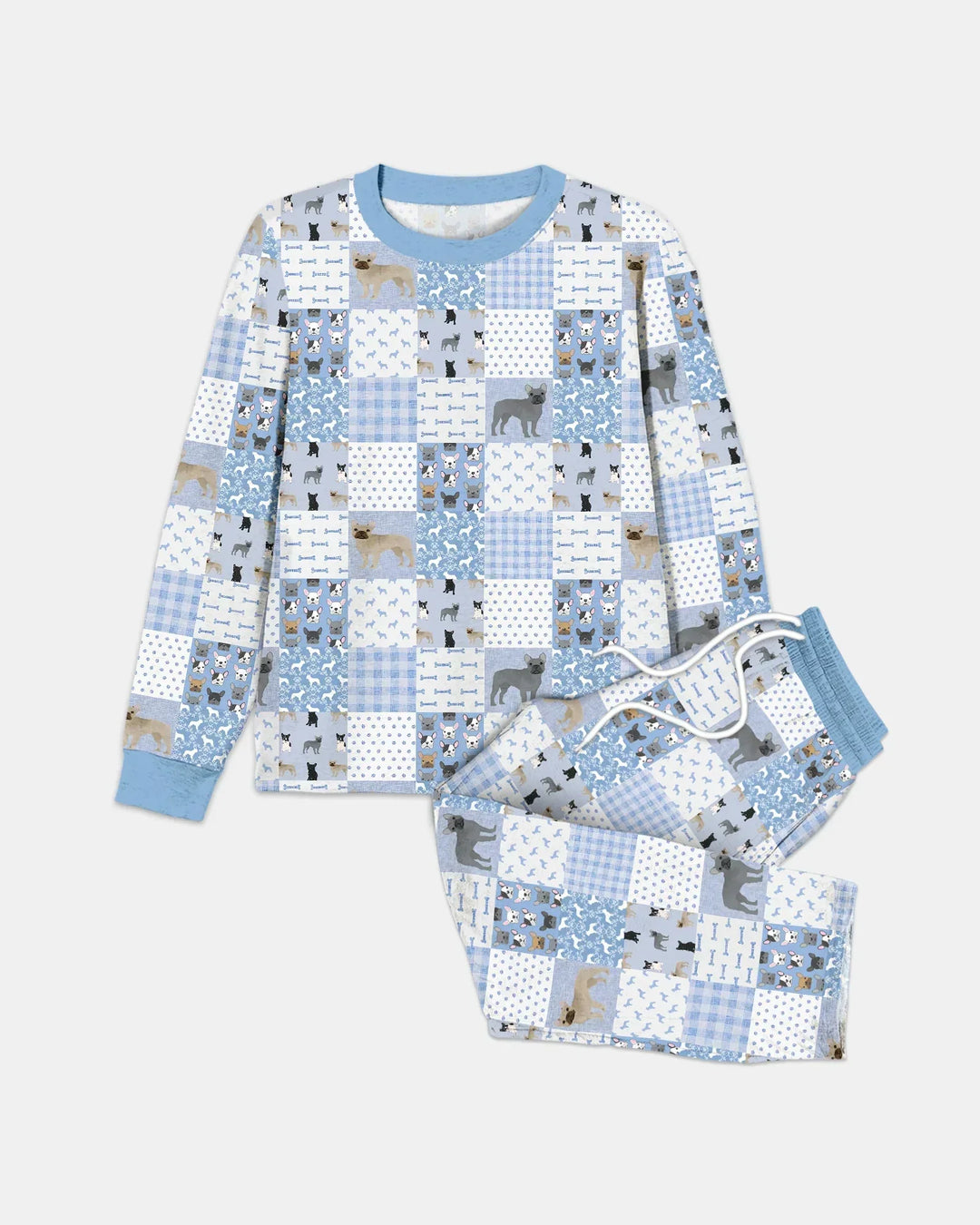 Frenchies Patchwork Family Matching Men's Pajama Set