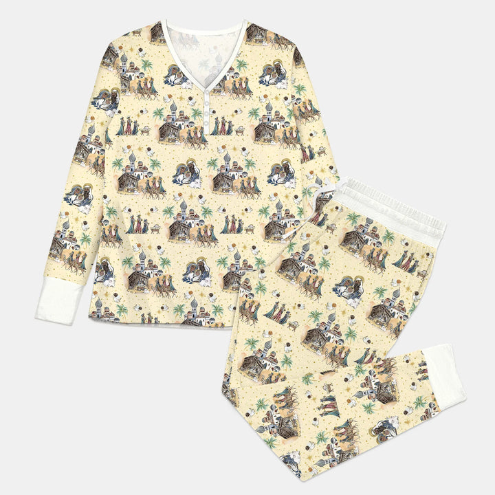 Nativity Christmas Family Matching Family Women Pajama Set