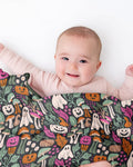 Dark Pumpkin Zona Bamboo Blanket