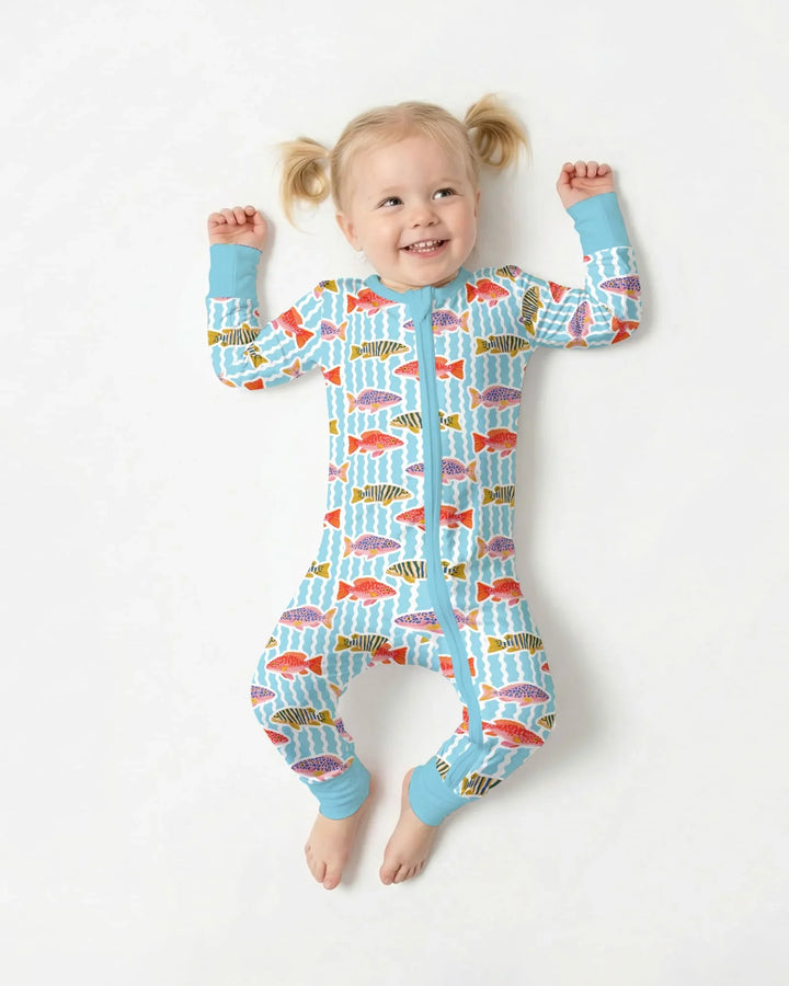 Preppy Fish Crew Bamboo Convertible Zippy