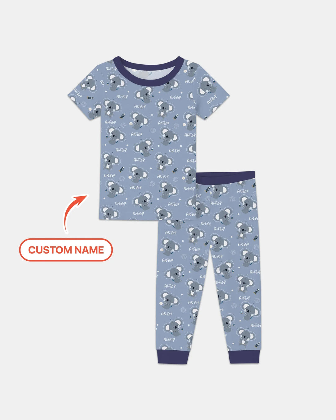 Zweiteiliges, kurzärmliges Pyjama-Set mit Marienkäfern
