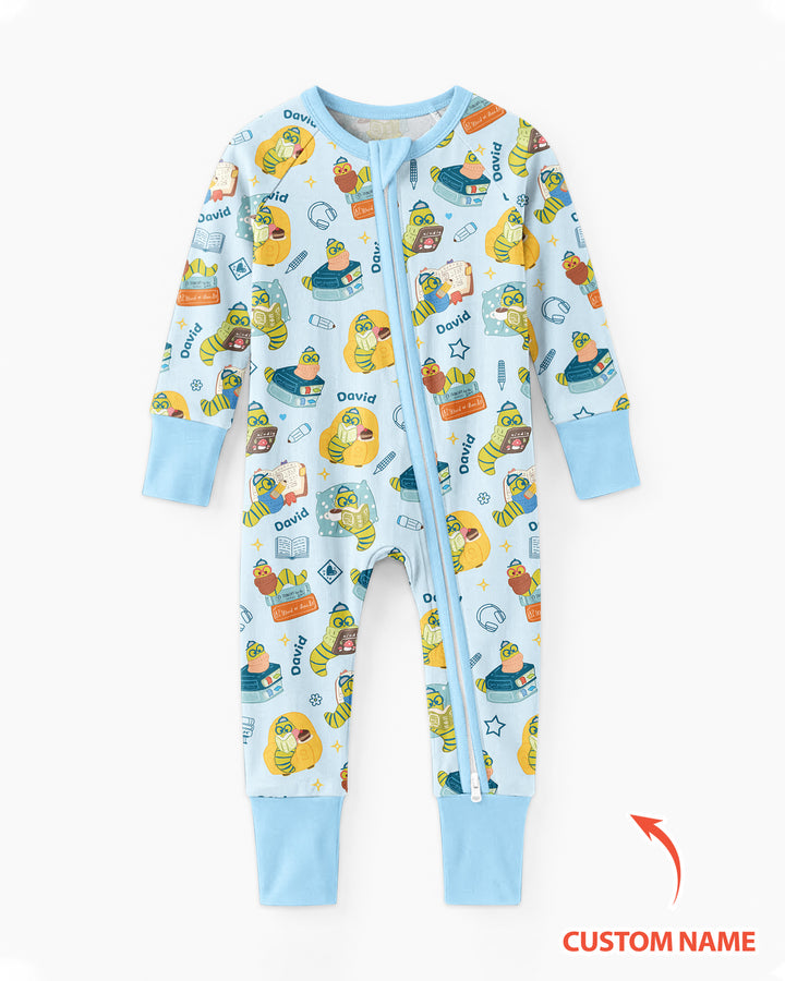 Little Book Worm Family Matching Bamboo Convertible Zippy