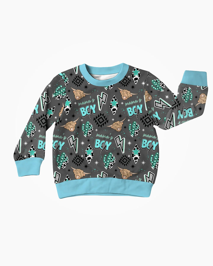 Western Mama & Me passende Bambus-Rundhals-Sweatshirts