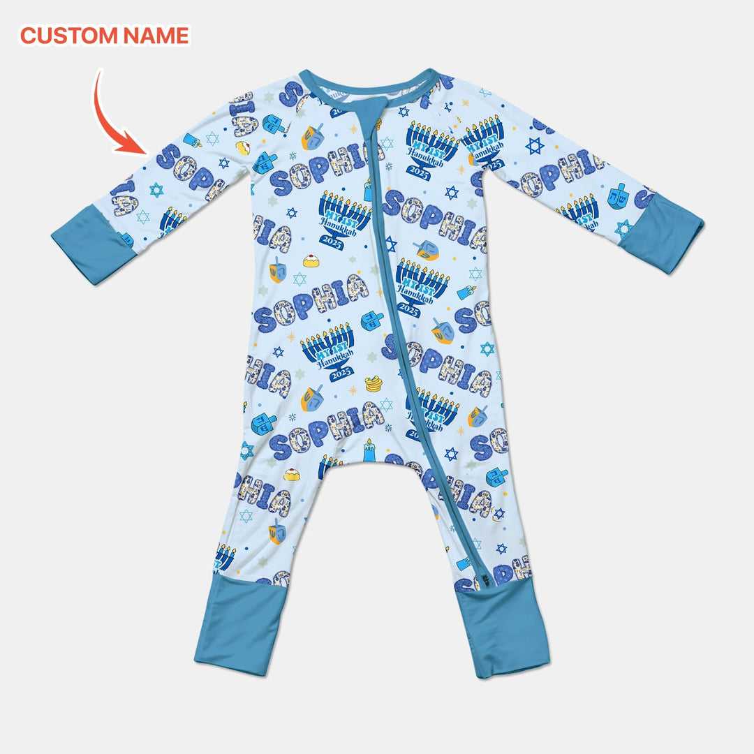 Custom name My First Hanukkah 2025 Convertible Zippy
