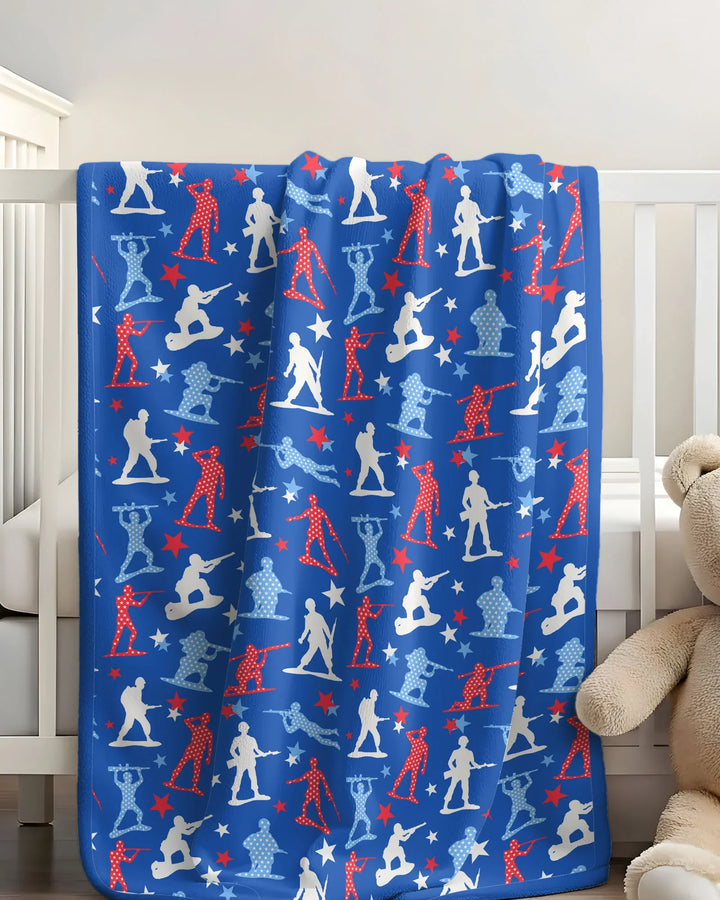 Army Toys 4th of July Bamboo Blanket