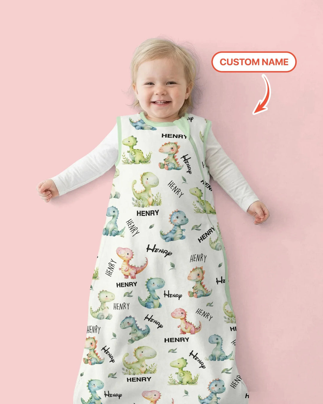 Dinosaur Custom Name Sleep Bag