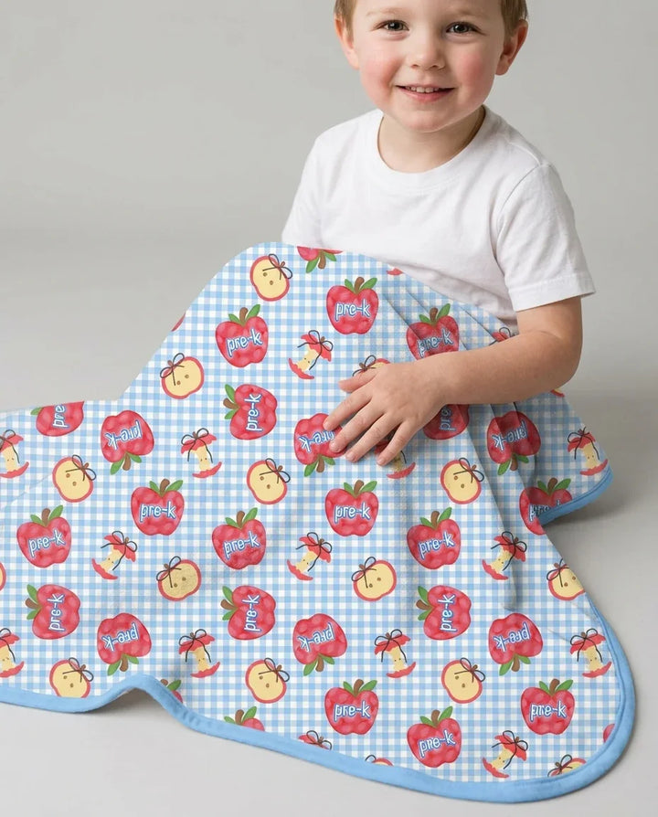 Custom School Grade Apple Days Bamboo Blanket