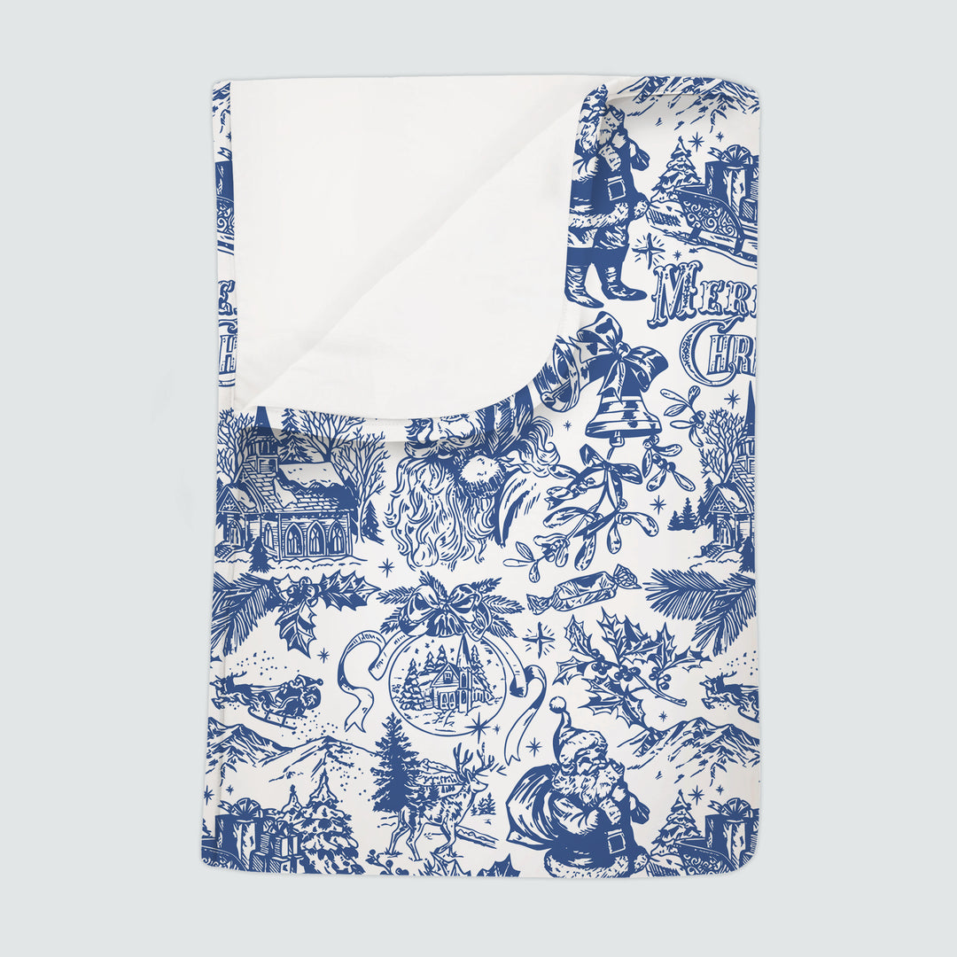 Family Christmas Chinoiserie Pajama Custom Toddler Blanket
