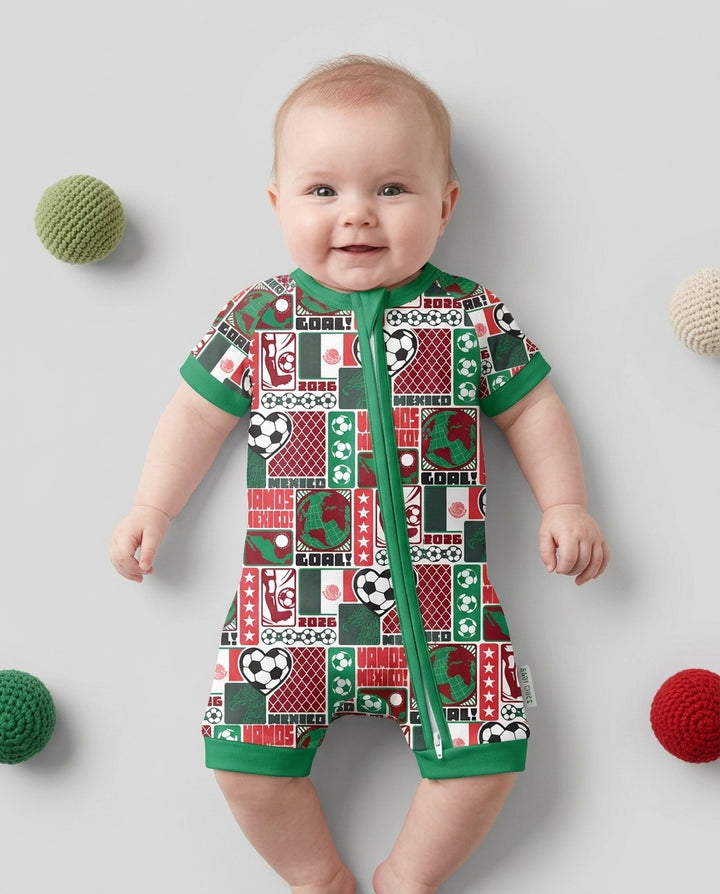 World Soccer Vamos Mexico Bamboo Shorty Zippy