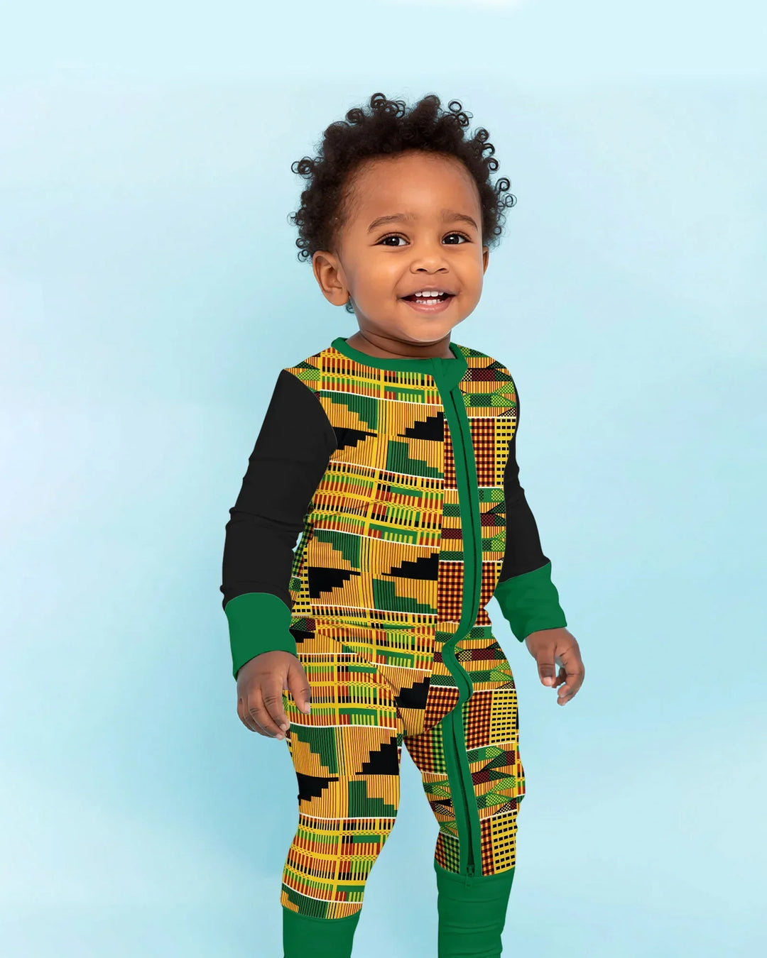 Kente Vibes Family Matching Bamboo Convertible Zippy