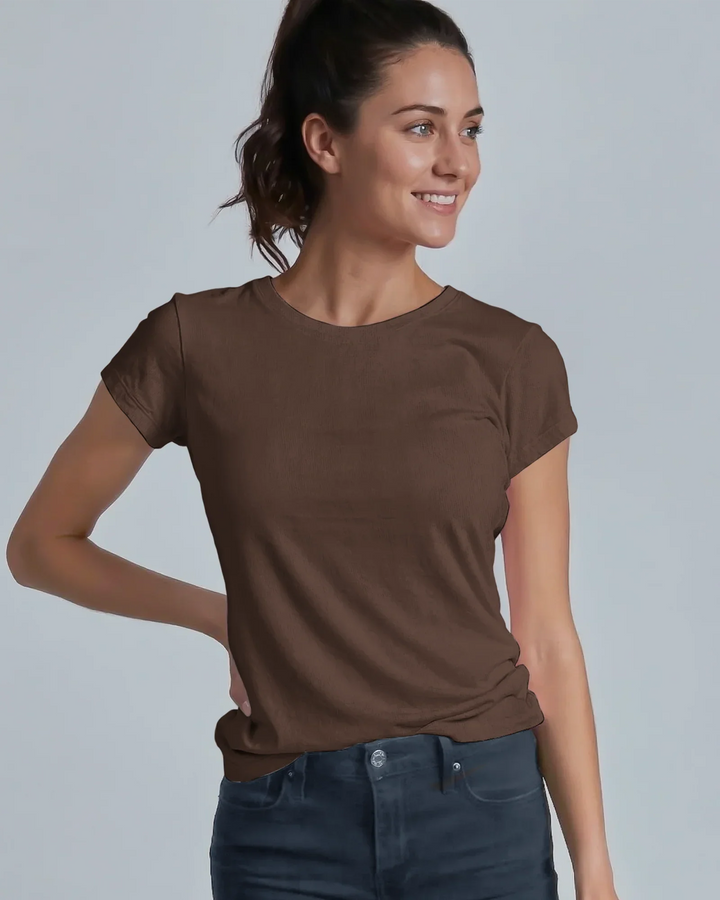 Solid Color Bamboo Women T-Shirt