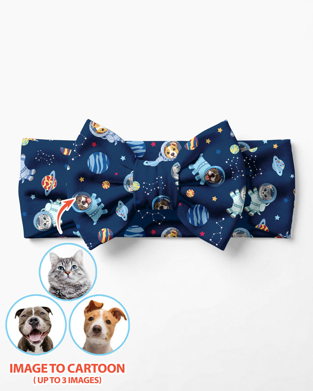 Astronaut Custom Pet Image Family Matching Headband