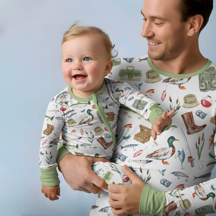 Daddy's Fishing Buddy Daddy& Me Matching Bamboo Men's Pajama Set