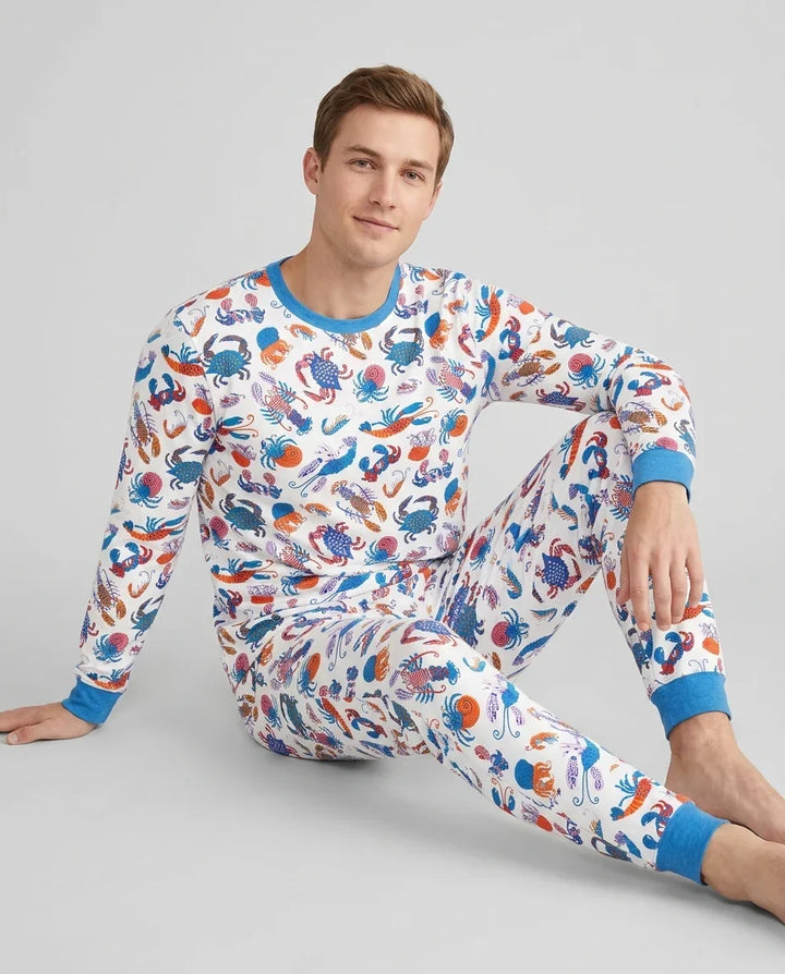 Crustacean Nation Family Matching Bamboo Men's Pajama Set