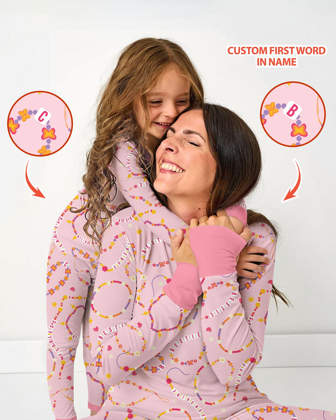 Conjunto de pijama de dos piezas de bambú con mangas largas, plantilla PERSONALIZADA