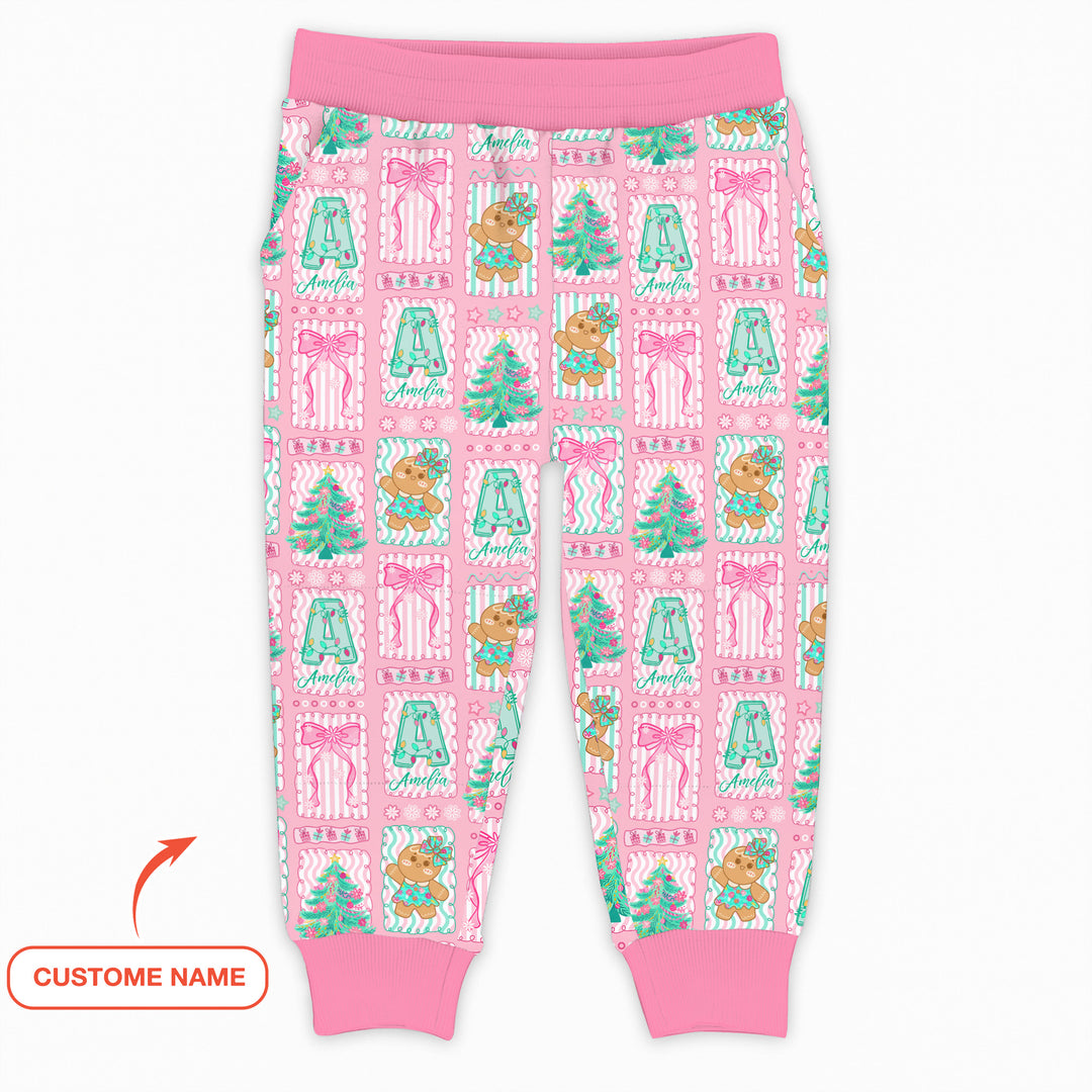 Custom Name "Merry Pink Christmas" Jogger