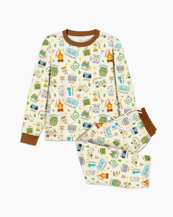 Little Camp Adventure Family Matching Bamboo Men's Pajama Set