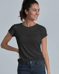 Einfarbiges Damen-T-Shirt aus Bambus