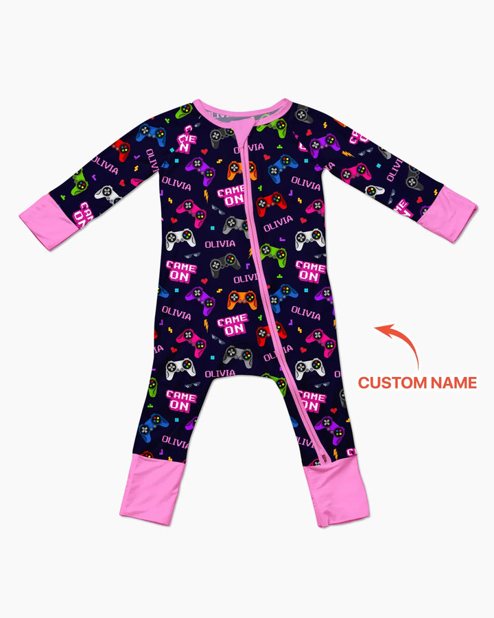 Custom Name Game On Family Matching Bamboo Convertible Zippy