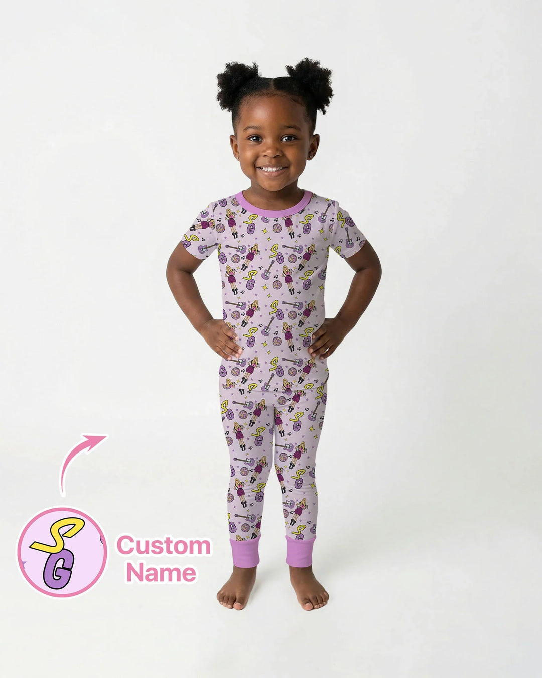 Zweiteiliges, kurzärmliges Pyjama-Set mit Marienkäfern