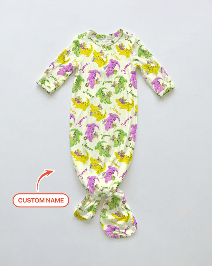 Custom Name Mardi Gras Alligator Knot Gown