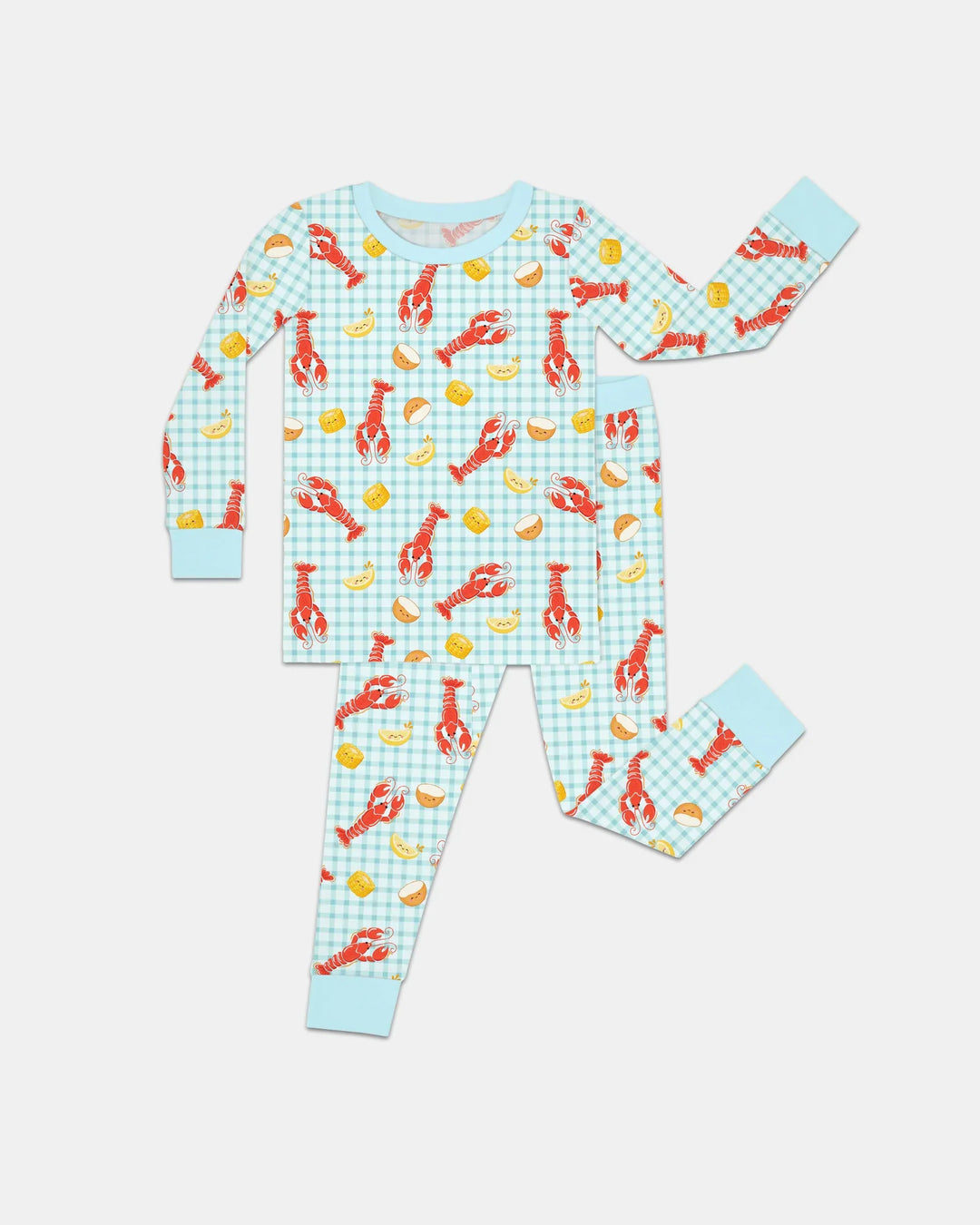 Preppy Crawfish Season Bamboo Two Piece Long Sleeve Pajama Set