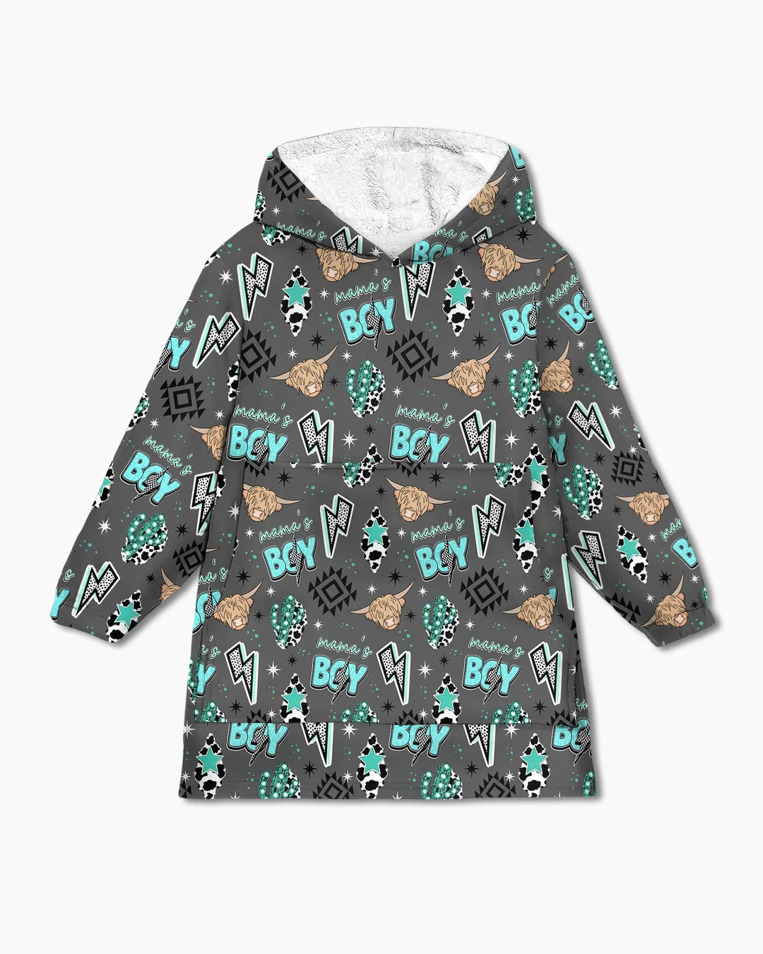 Western Mama & Me Matching Wearable Bamboo Blanket Hoodie
