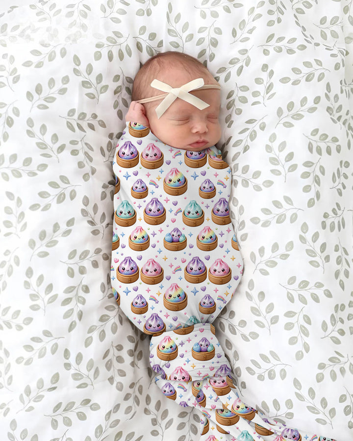 Cute Glitter Dumpling swaddle blanket