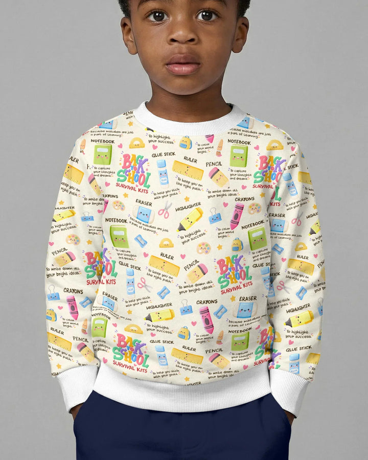 Back To School Survival Kit Bamboo Crewneck Sweatshirt