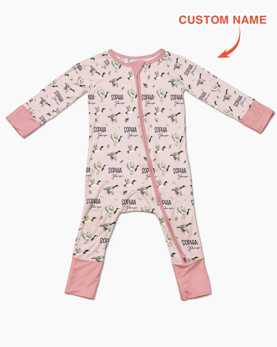 Custom Name Mallard Duck Bamboo Convertible Zippy
