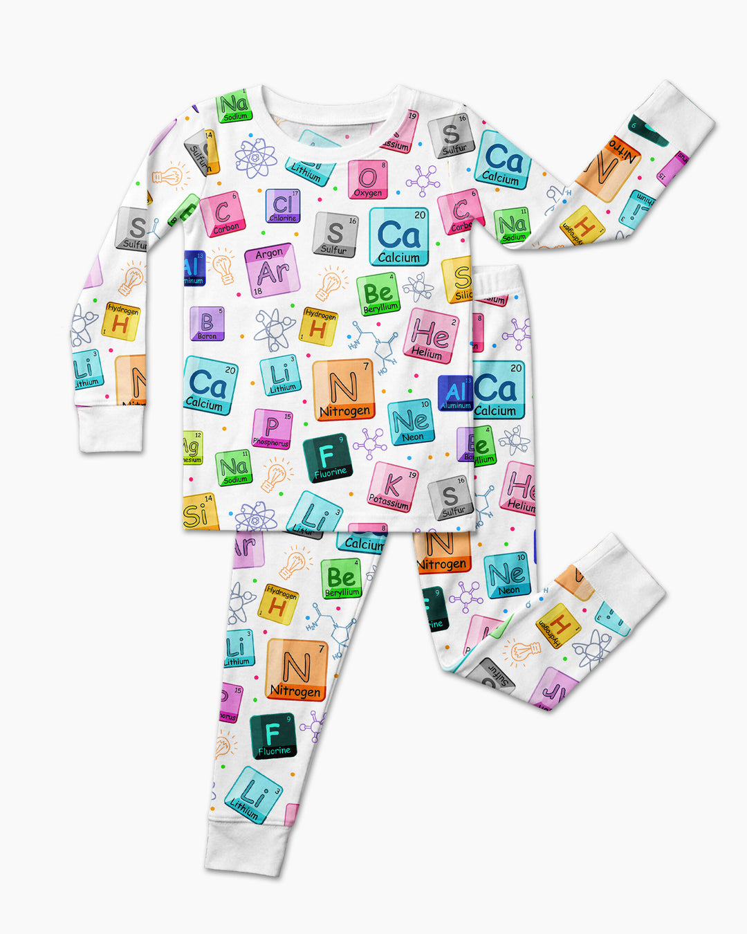 Science Elements Bamboo Two Piece Long Sleeve Pajama Set