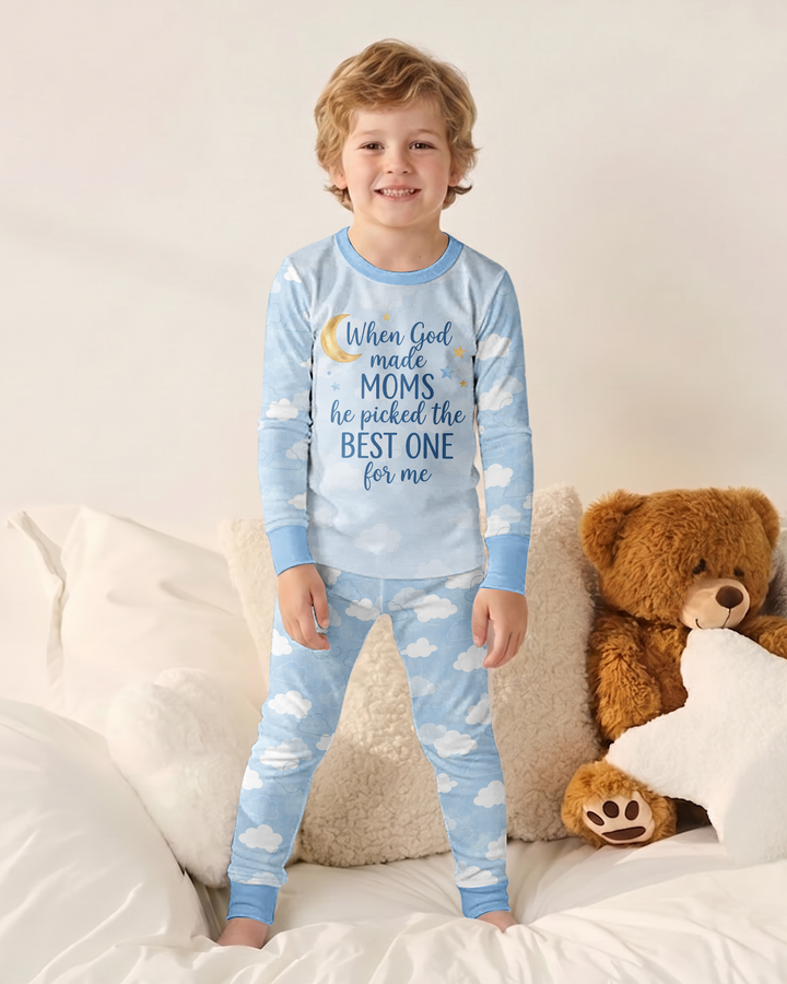 God Made The Best Mom Bamboo Two Piece Long Sleeve Pajama Set