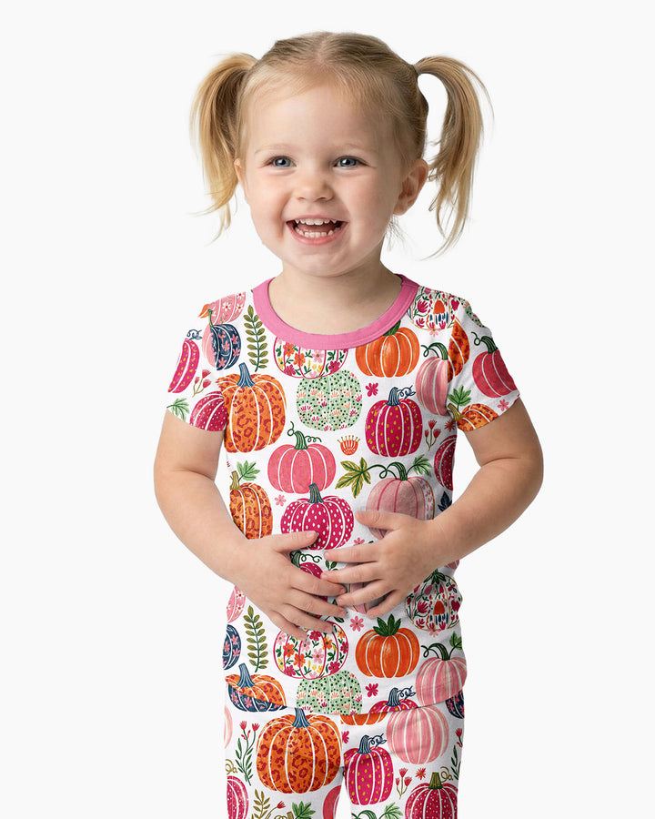 Conjunto de pijama de dos piezas de manga corta de bambú
