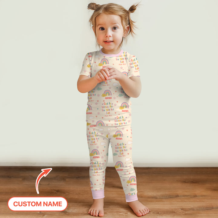 Zweiteiliges, kurzärmliges Pyjama-Set mit Marienkäfern