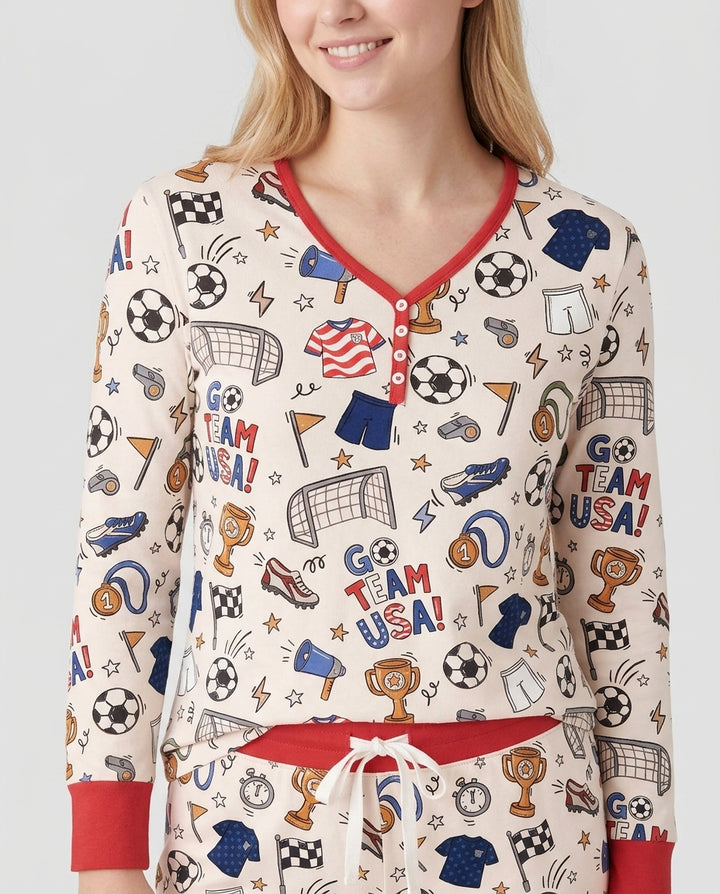 Soccer Go Team USA Bamboo Women Pajama Set
