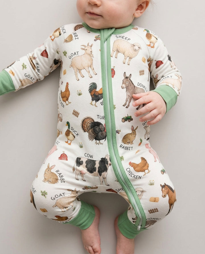 Barnyard Animals Bamboo Convertible Zippy