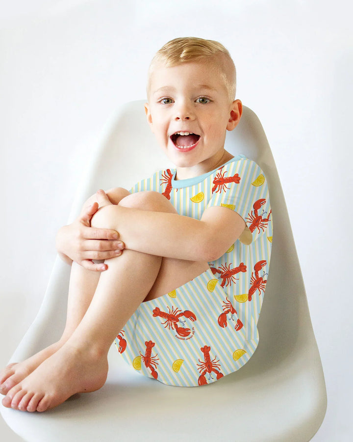 Crawfish Pinch Bamboo Two Piece Short Sleeve Shorts Pajama Set