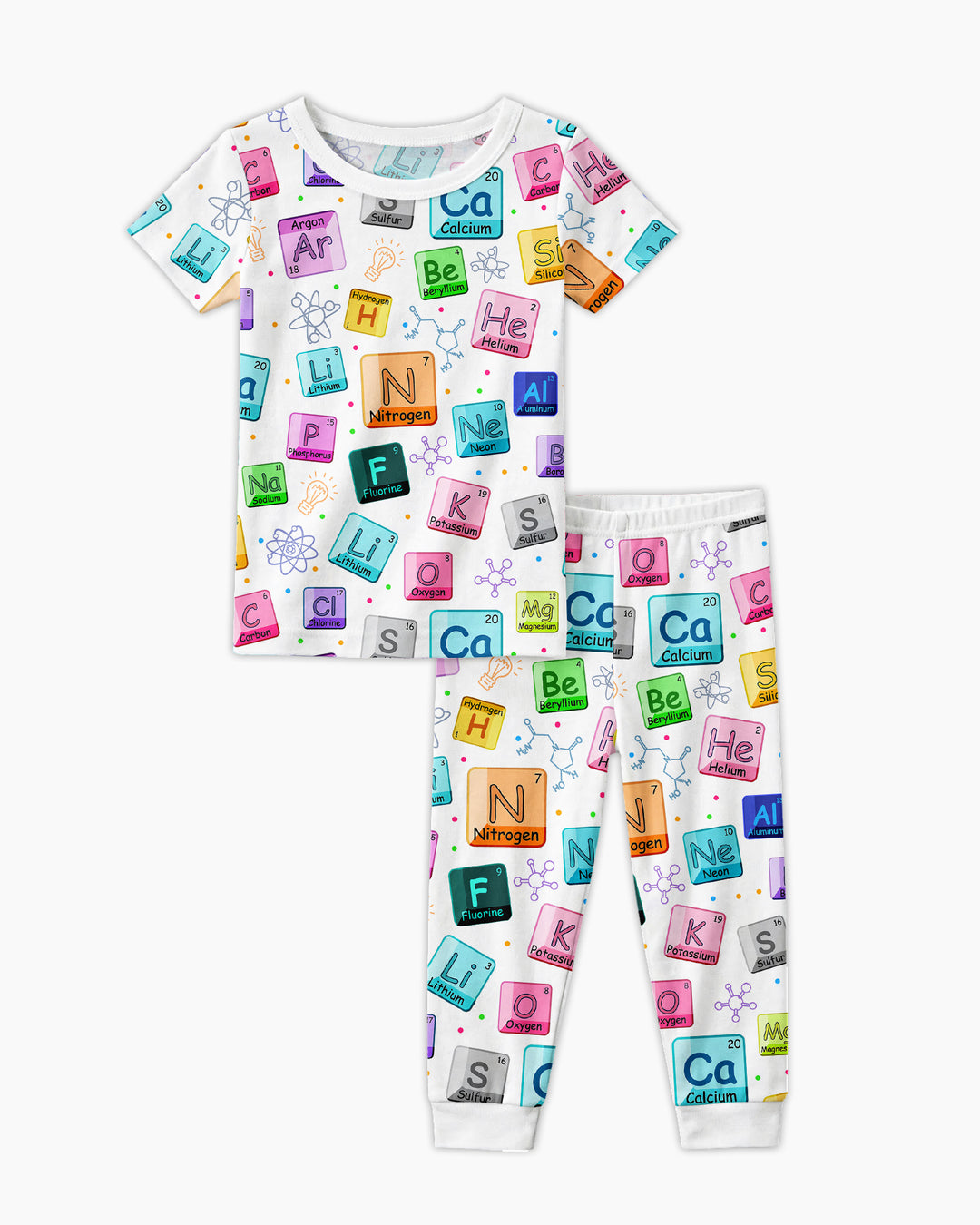 Science Elements Bamboo Two Piece Short Sleeve Pajama Set