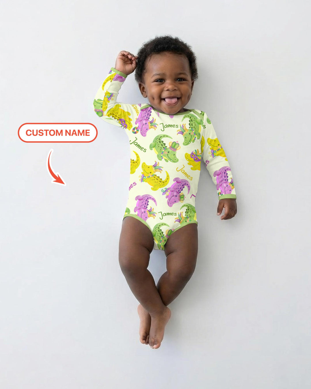 Gerippte Babykleidung mit individuellem Foto - Weich &amp; Skizzenhaft