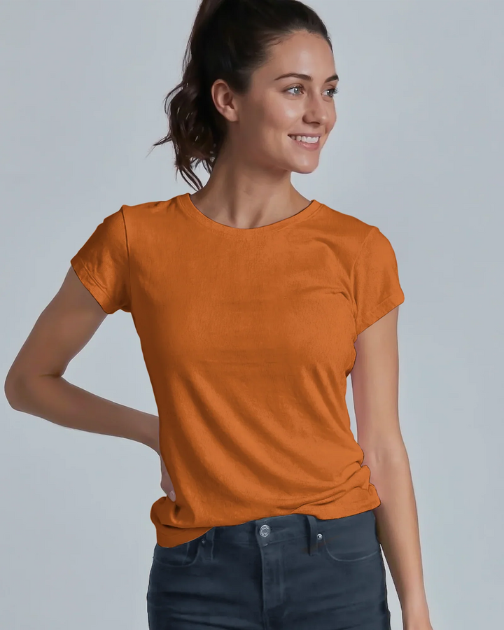 Solid Color Bamboo Women T-Shirt