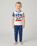USA Soccer Cup Bamboo Two Piece Short Sleeve Pajama Set