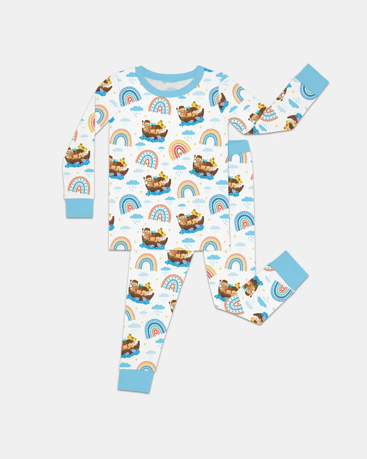 Noah’s Ark & God’s Rainbow Promise Two Piece Long Sleeve Pajama Set