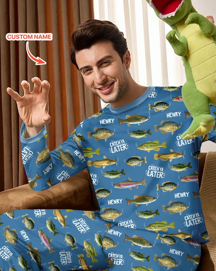 Catch Ya Later Matching Daddy & Me Men's Pajama Set