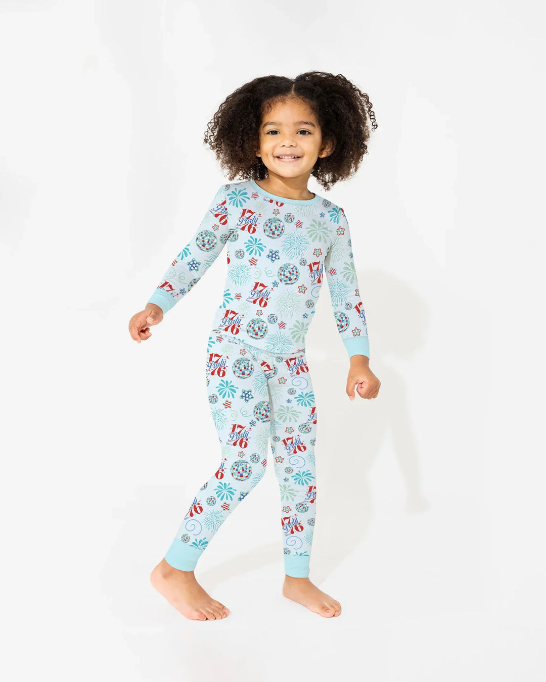 Land Of Free Family Matching Bamboo Two Piece Long Sleeve Pajama Set
