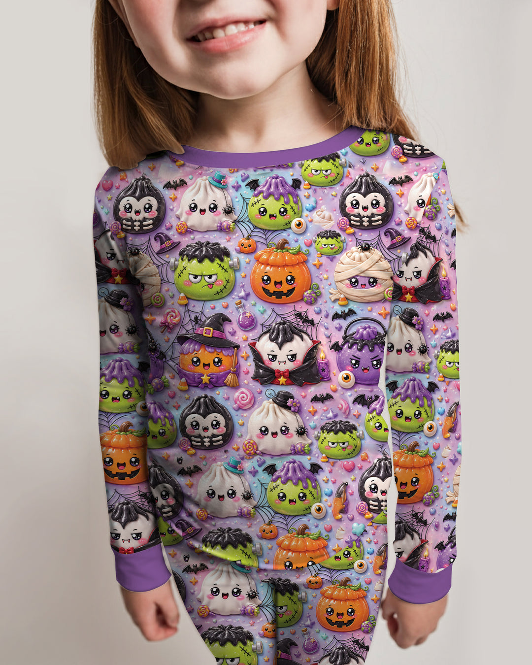 Spooky Dumplings Bamboo Two Piece Long Sleeve Pajama Set