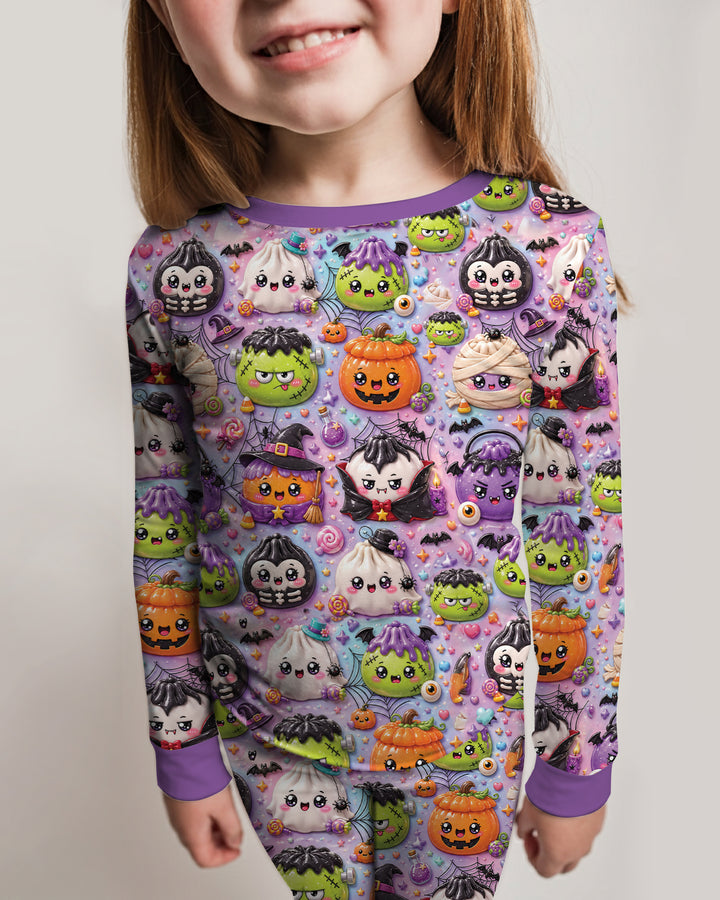 Spooky Dumplings Bamboo Two Piece Long Sleeve Pajama Set