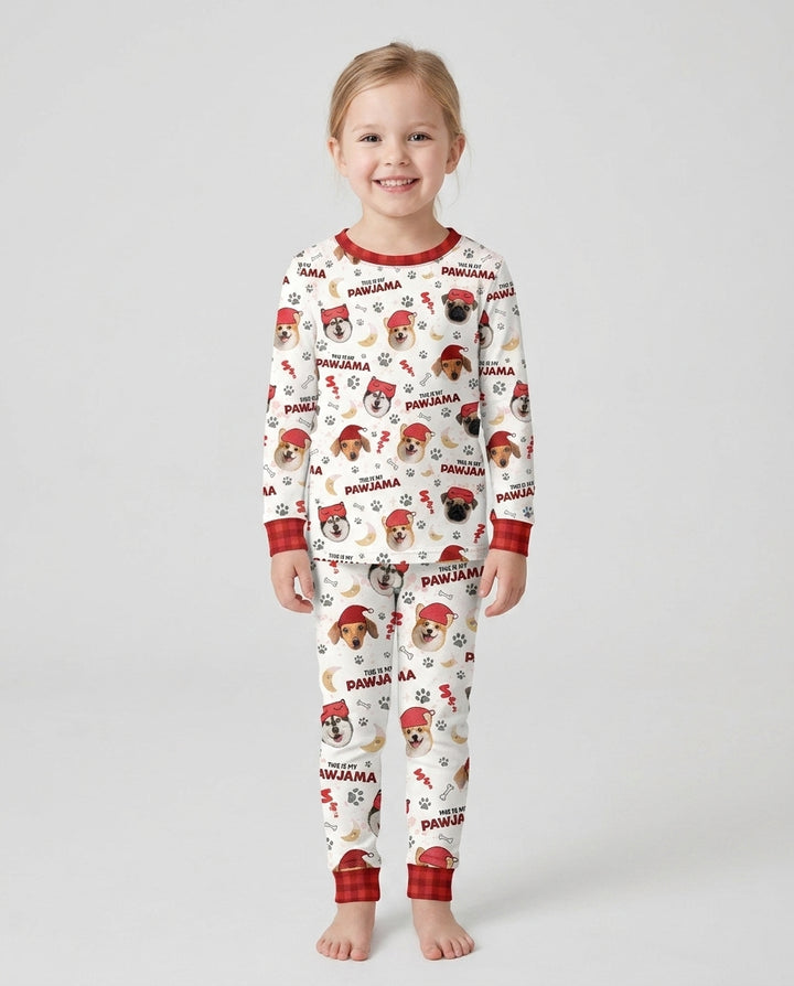 Custom Pet Photo This Is My Pawjama Bamboo Two Piece Long Sleeve Pajama Set