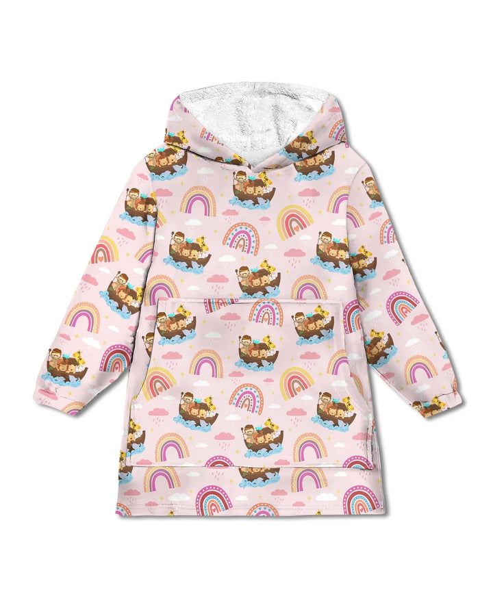 Noah’s Ark & God’s Rainbow Promise Wearable Bamboo Blanket Hoodie